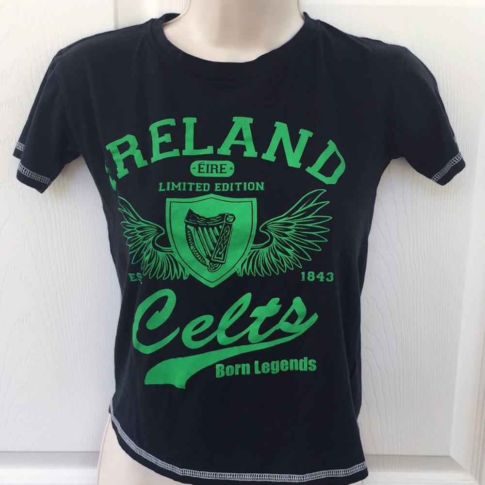 Ireland Eire Black & Green Baby Doll T-Shirt